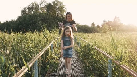 Mom and daughter! Stock Footage 113272425