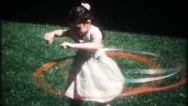 Mom And The Girls With Hula Hoops At Home 1950S Vintage Film Home Movie 2217 Stock Footage