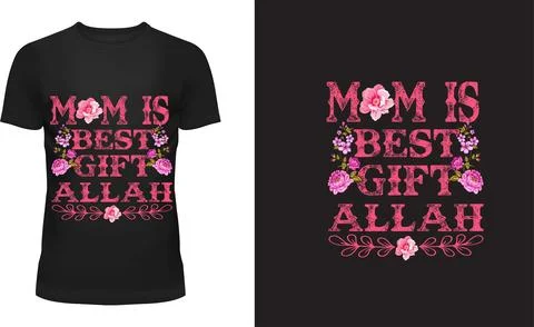 Mom Is Best Gift from Allah Stock Illustration