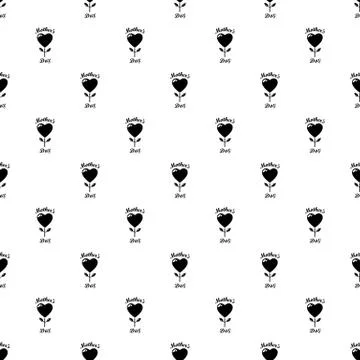 Mom day pattern vector seamless Stock Illustration