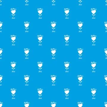 Mom day pattern vector seamless blue Stock Illustration