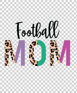 Mom Leopard Black Print Text With Variation B Stock Illustration