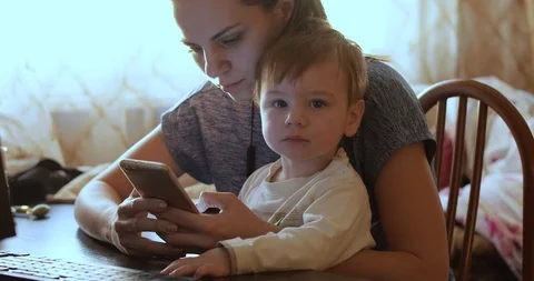Mom with son at comp Stock Footage 125330039