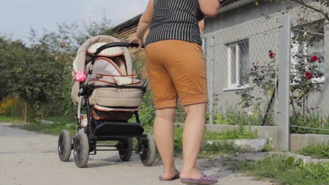 Mom with stroller Vidéo 301515326