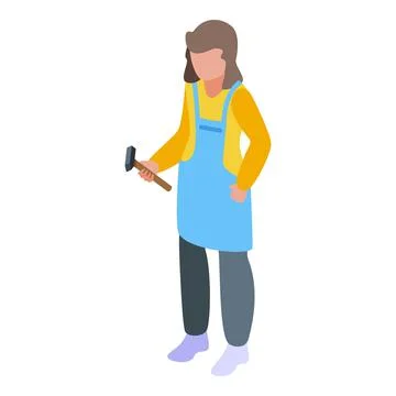 Mom work icon isometric vector. Mother house Stock Illustration