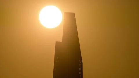 MoMA Sunset Timelapse Cropped (Two of Two) Stock Footage 222228009