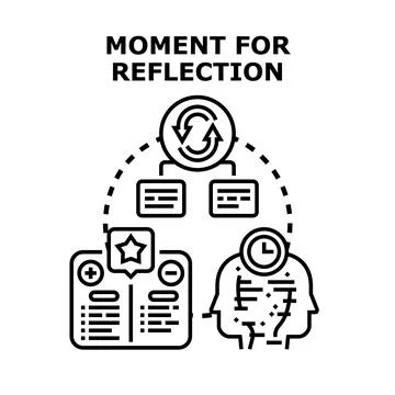Moment for reflection, self analysis, and strategic thinking Ilustración de archivo