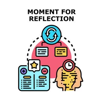 Moment for reflection, self analysis, and strategic thinking Stock Illustration