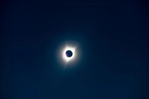 The moment before the solar eclipse totality. Stock Photos
