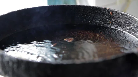 Momo Frying Pan Stock Footage 42101488