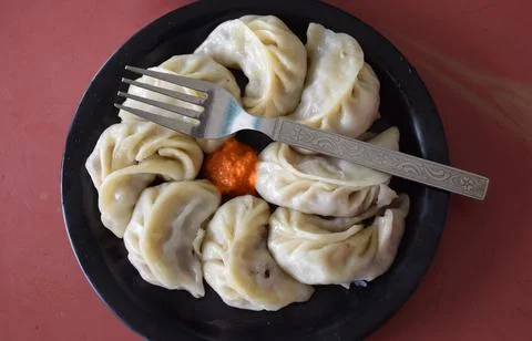 Momo plate Foto stock