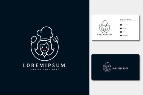 Mom's cooking logo 스톡 일러스트
