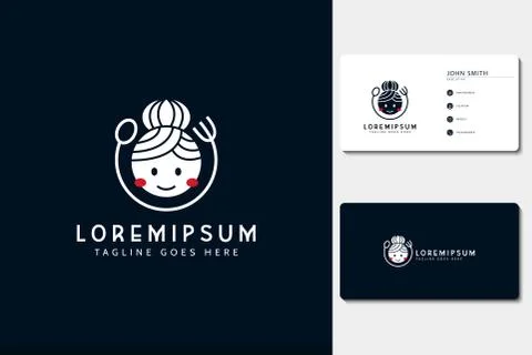 Mom's cooking logo 스톡 일러스트