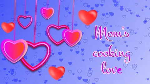 Mom's cooking love creative quote line Stock Footage 237758019