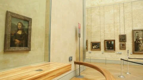Mona Lisa in Louvre Stock Footage 12550082
