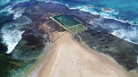 Mona Vale beach ocean Pool Video stock 112468734