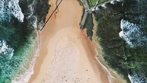 Mona Vale beach Rock Pool Sydney Video stock 112468501