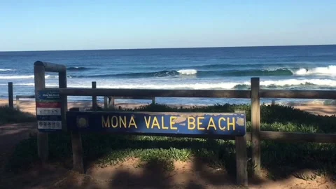 Mona Vale Beach Sydney Drone Overview Video stock 112468742