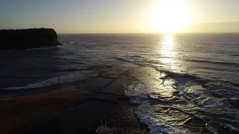 Mona Vale Beach Tide pool, Sydney Australia Stock Footage 122299703