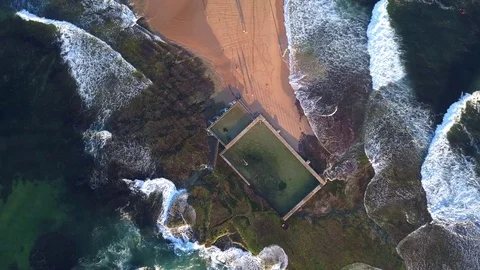 Mona Vale Pool Stock Footage 84917481