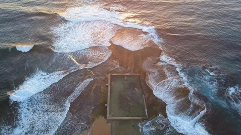 Mona Vale rock pool Stock Footage 90403919
