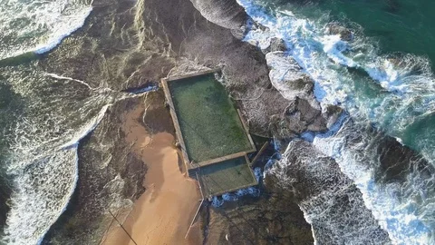 Mona Vale rock pool Video stock 113944674