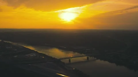 Monaca Sunset Stock Footage 252942608