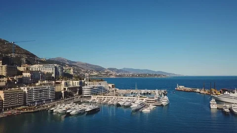 Monaco - 2018: Aerial Drone Monte Carlo Stock Footage 103814853