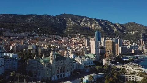 Monaco - 2018: Aerial Drone Monte Carlo Stock Footage 103814879