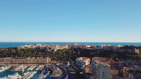 Monaco - 2018: Aerial Drone Monte Carlo Stock Footage 103816063