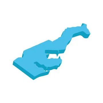 Monaco - 3D map country Stock-Illustration
