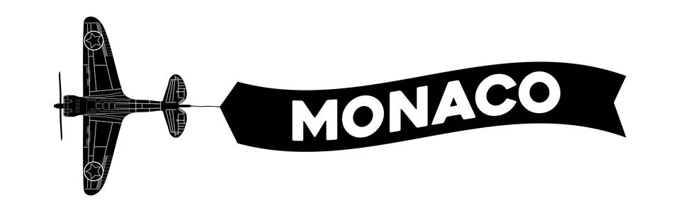 Monaco advertisement banner Stock Illustration