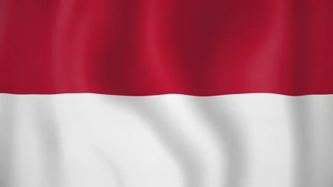 Monaco animated flag. Seamless loop. 4K Stock Footage 145447579