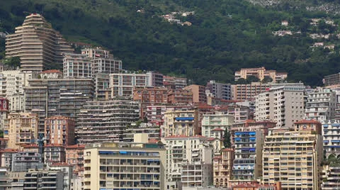 Monaco apartment blocks 01 Stock-Footage 23356327