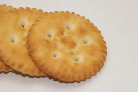 Monaco biscuit with white background Stock Photos
