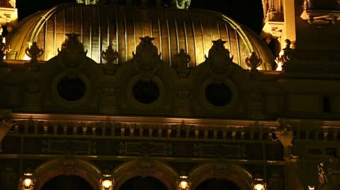 Monaco Casino at night pull out Vídeo Stock 23357714