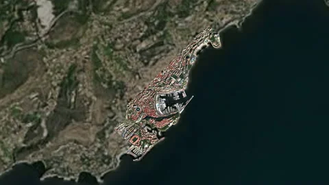 Monaco close-up - satellite. Stock Footage 153017357