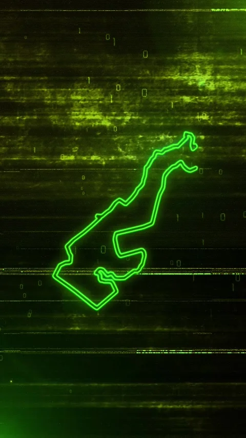 Monaco Digital Futuristic Glitch Map Stock Footage 334593523