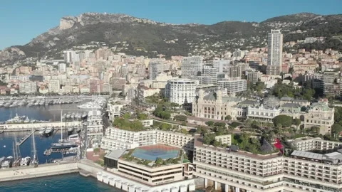 Monaco Drone Shot Stock Footage 192835060