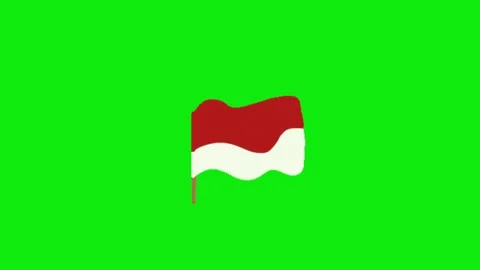 Monaco flag animation on green screen Vídeo Stock 335258792