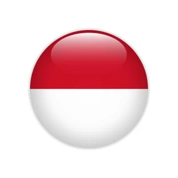 Monaco flag on button Stock Illustration