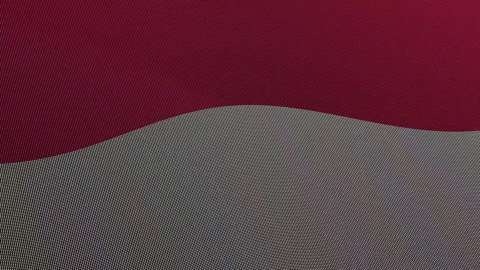 Monaco Flag Digital Particle Waving Seamless Loop Animation on Black Backgrou Video stock 339303108