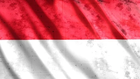 Monaco Flag Grunge Stock Footage 123781771