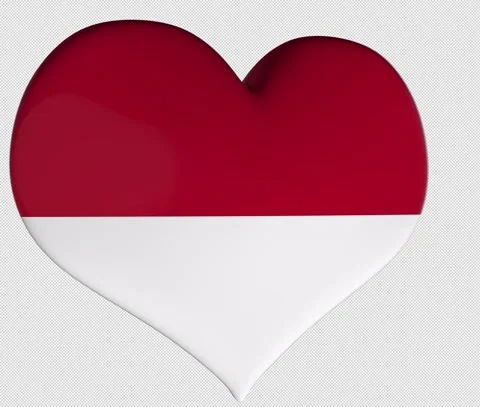 Monaco Flag Heart Turning Vídeos de archivo 143636247