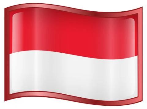 Monaco flag icon. Stock Illustration