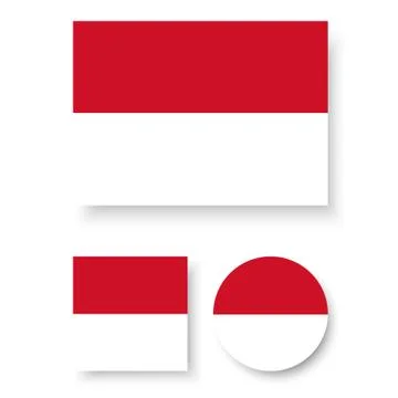 Monaco flag 스톡 일러스트