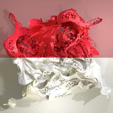 Monaco flag liquid Stock-Illustration