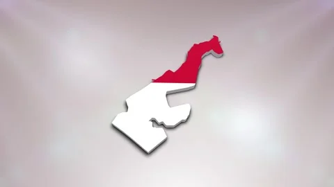 Monaco Flag on Map Stock Footage 277946799