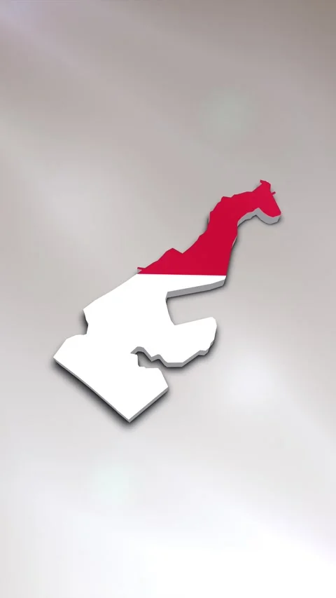 Monaco Flag on Map Stock Footage 278173953