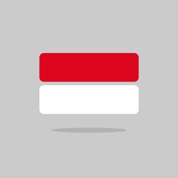 Monaco flag state symbol stylized geometric elements Stock Illustration